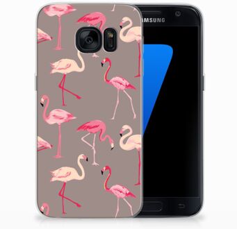 B2Ctelecom TPU Siliconen Backcover Samsung Galaxy S7 Flamingo