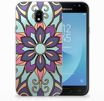 B2Ctelecom TPU Siliconen Backcover Samsung J3 2017 Design Purple Flower