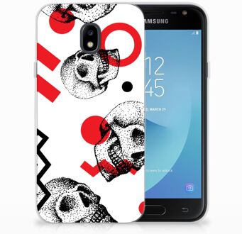 B2Ctelecom TPU Siliconen Backcover Samsung J3 2017 Design Skull Red