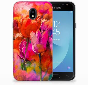 B2Ctelecom TPU Siliconen Backcover Samsung J3 2017 Design Tulpen