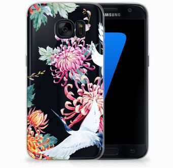 B2Ctelecom TPU Siliconen Backcover Samsung S7 Bird Flowers