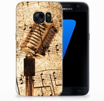 B2Ctelecom TPU Siliconen Backcover Samsung S7 Bladmuziek