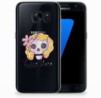 B2Ctelecom TPU Siliconen Backcover Samsung S7 Boho Skull