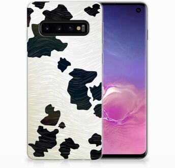 B2Ctelecom TPU Siliconen Bumper Hoesje Samsung Galaxy S10 Design Koeienvlekken