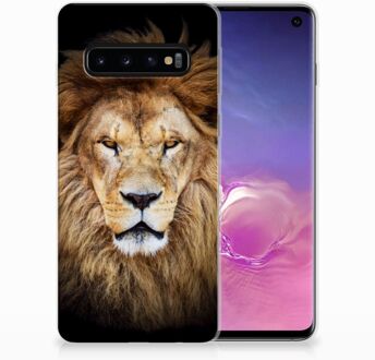 B2Ctelecom TPU Siliconen Bumper Hoesje Samsung Galaxy S10 Design Leeuw