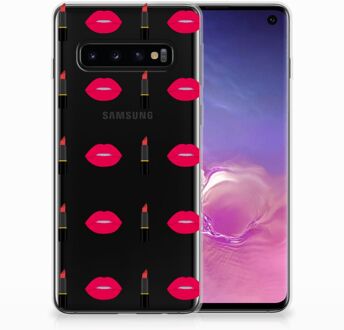 B2Ctelecom TPU Siliconen Bumper Hoesje Samsung Galaxy S10 Design Lipstick Kiss