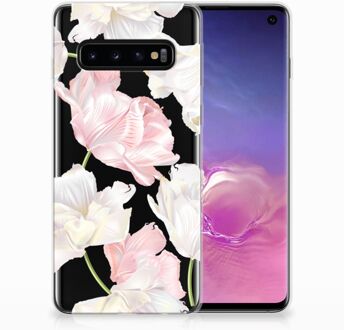 B2Ctelecom TPU Siliconen Bumper Hoesje Samsung Galaxy S10 Design Lovely Flowers