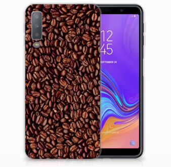 B2Ctelecom TPU Siliconen Case Back Cover Samsung A7 (2018) Koffiebonen