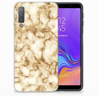 B2Ctelecom TPU Siliconen Case Back Cover Samsung A7 (2018) Marmer Goud