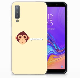 B2Ctelecom TPU Siliconen Case Back Cover Samsung A7 (2018) Monkey