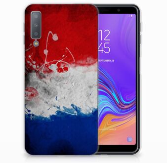 B2Ctelecom TPU Siliconen Case Back Cover Samsung A7 (2018) Nederlandse Vlag