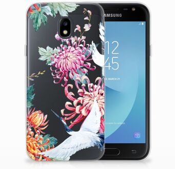 B2Ctelecom TPU Siliconen Case Back Cover Samsung J3 2017 Bird Flowers