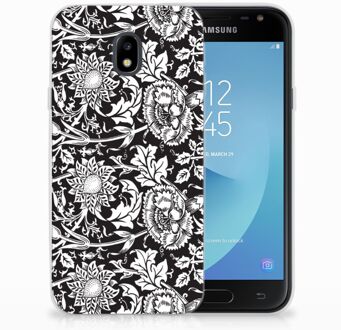 B2Ctelecom TPU Siliconen Case Back Cover Samsung J3 2017 Black Flowers