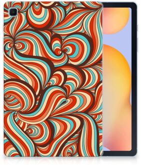 B2Ctelecom TPU Siliconen Hoes Samsung Galaxy Tab S6 Lite Case Retro met doorzichte zijkanten