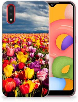 B2Ctelecom TPU Siliconen Hoesje Back Case Samsung A01 Tulpen