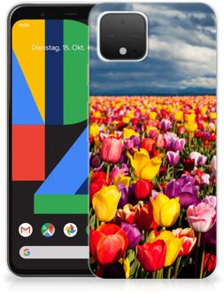 B2Ctelecom TPU Siliconen Hoesje Back Cover Google Pixel 4 Tulpen