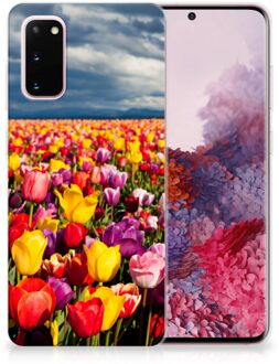 B2Ctelecom TPU Siliconen Hoesje Back Cover Samsung S20 Tulpen