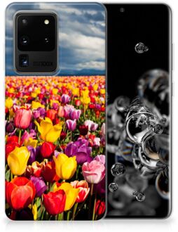 B2Ctelecom TPU Siliconen Hoesje Back Cover Samsung S20 Ultra Tulpen