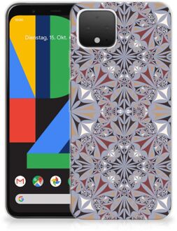 B2Ctelecom TPU Siliconen Hoesje Google Pixel 4 Bloemen