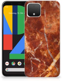 B2Ctelecom TPU Siliconen Hoesje Google Pixel 4 Marmer Bruin