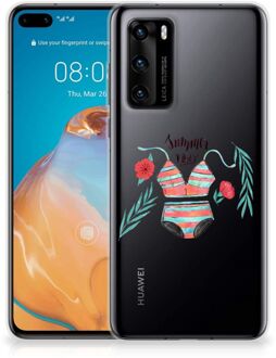 B2Ctelecom TPU Siliconen Hoesje Huawei P40 Telefoon Hoesje Boho Summer