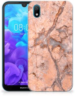 B2Ctelecom TPU Siliconen Hoesje Huawei Y5 (2019) Marmer Oranje