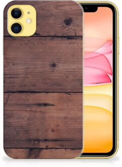 B2Ctelecom TPU Siliconen hoesje iPhone 11 Bumper Hoesje Old Wood