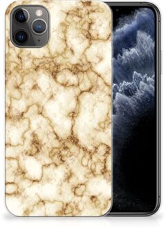 B2Ctelecom TPU Siliconen Hoesje iPhone 11 Pro Max Marmer Goud