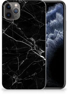 B2Ctelecom TPU Siliconen Hoesje iPhone 11 Pro Max Marmer Zwart