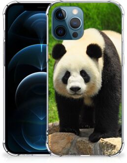 B2Ctelecom TPU Siliconen Hoesje iPhone 12 | 12 Pro GSM Hoesje met doorzichtige rand Panda