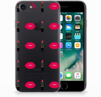 B2Ctelecom TPU siliconen hoesje iPhone 7 | 8 Lipstick Kiss