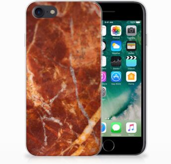 B2Ctelecom TPU siliconen hoesje iPhone 7 | 8 Marmer Bruin