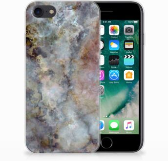 B2Ctelecom TPU siliconen hoesje iPhone 7 | 8 Marmer Grijs