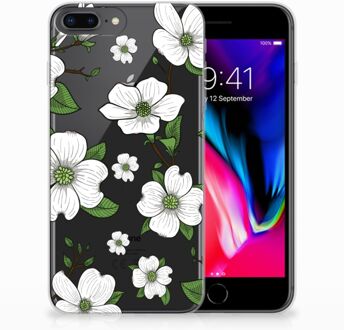 B2Ctelecom TPU Siliconen Hoesje iPhone 7 Plus | 8 Plus Design Dogwood Flowers