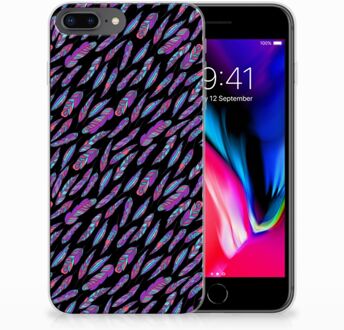 B2Ctelecom TPU Siliconen Hoesje iPhone 7 Plus | 8 Plus Design Feathers Color