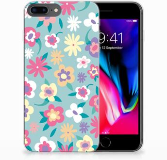 B2Ctelecom TPU Siliconen Hoesje iPhone 7 Plus | 8 Plus Design Flower Power