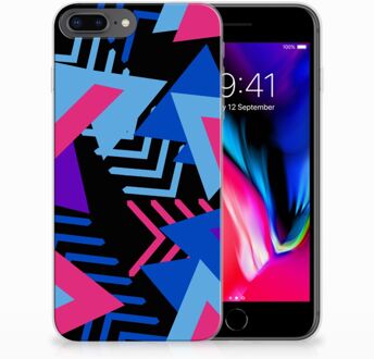 B2Ctelecom TPU Siliconen Hoesje iPhone 7 Plus | 8 Plus Design Funky Triangle