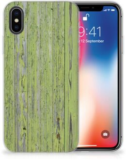 B2Ctelecom TPU-siliconen Hoesje iPhone X/10 | Xs Design Green Wood