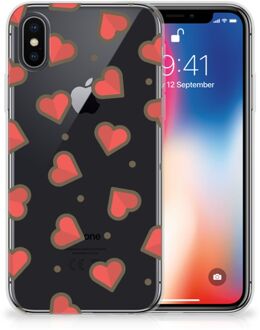 B2Ctelecom TPU-siliconen Hoesje iPhone X/10 | Xs Design Hearts