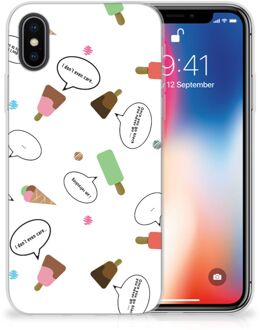 B2Ctelecom TPU-siliconen Hoesje iPhone X/10 | Xs Design IJsjes