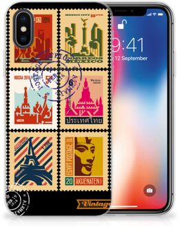 B2Ctelecom TPU Siliconen Hoesje iPhone X/10 | Xs Postzegels