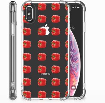 B2Ctelecom TPU-Siliconen Hoesje iPhone X | Xs Design Paprika Red