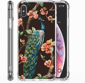 B2Ctelecom TPU-Siliconen Hoesje iPhone X | Xs Design Pauw met Bloemen