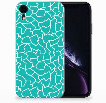 B2Ctelecom TPU-siliconen Hoesje iPhone Xr Design  Cracks Blue