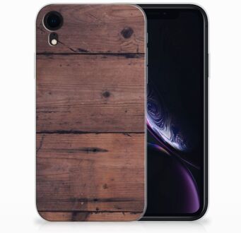 B2Ctelecom TPU-siliconen Hoesje iPhone Xr Old Wood