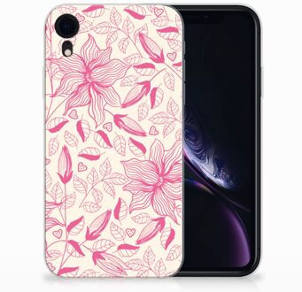 B2Ctelecom TPU-siliconen Hoesje iPhone Xr Pink Flowers