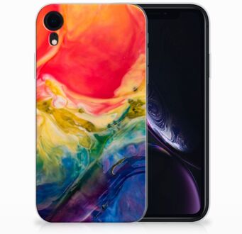 B2Ctelecom TPU-siliconen Hoesje iPhone Xr Watercolor Dark