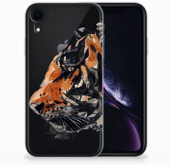 B2Ctelecom TPU-siliconen Hoesje iPhone Xr Watercolor Tiger