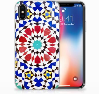 B2Ctelecom TPU-siliconen Hoesje iPhone Xs | X/10 Design Mozaïek