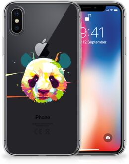 B2Ctelecom TPU-siliconen Hoesje iPhone Xs | X/10 Design Panda Color